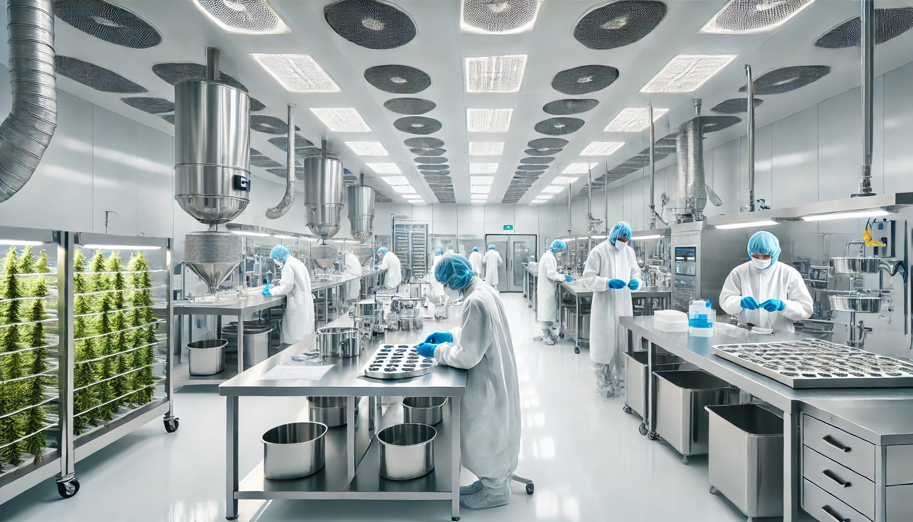 Laboratorio para procesar las plantas cannabicas