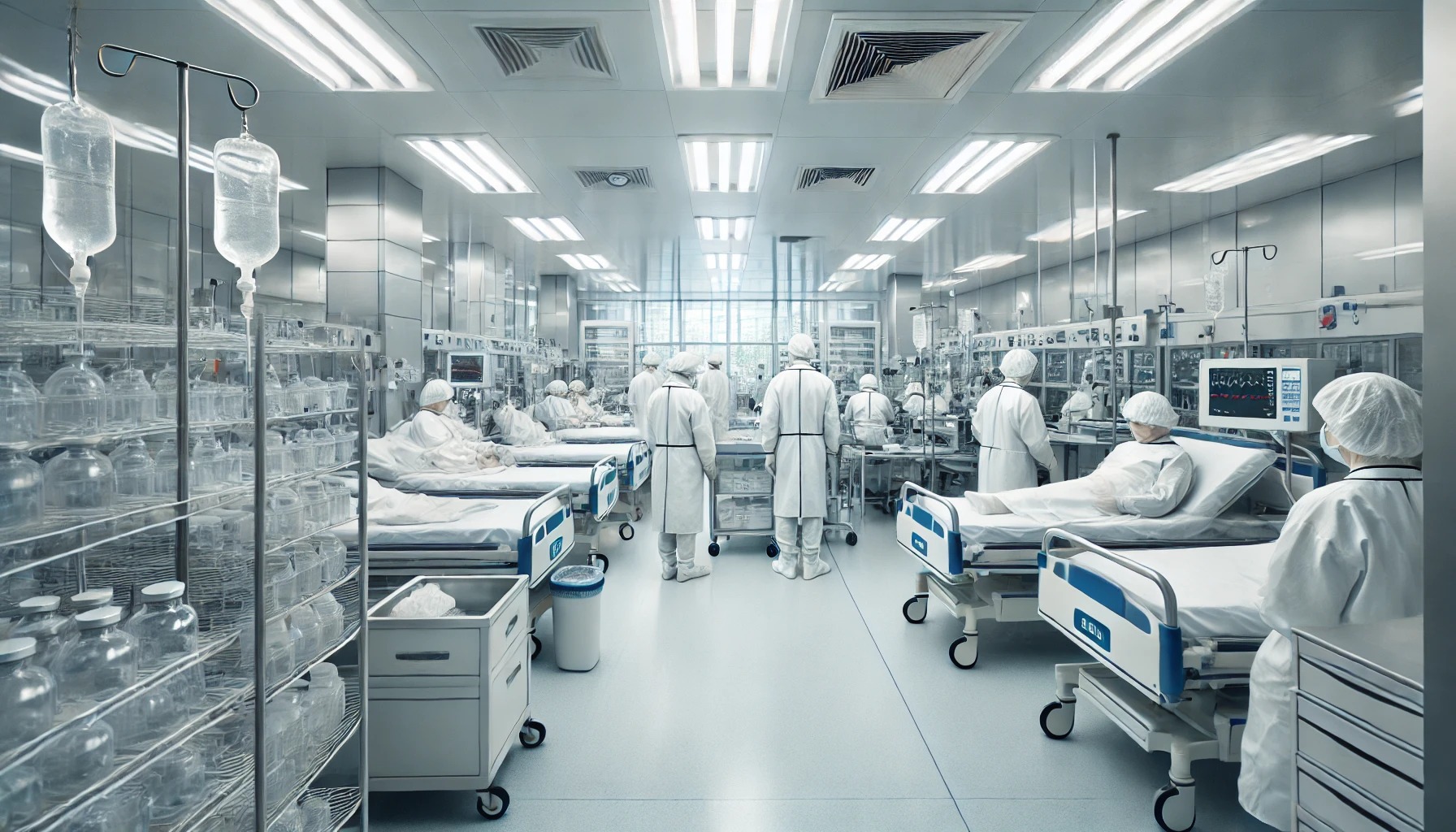 Salas blancas en hospital