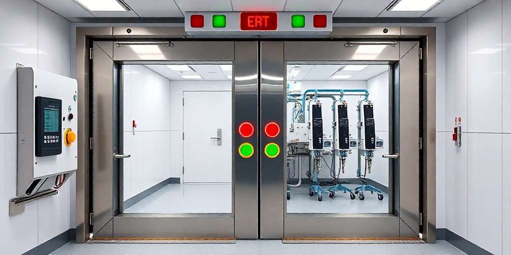 sistema de enclavamientos para puertas de salas blancas